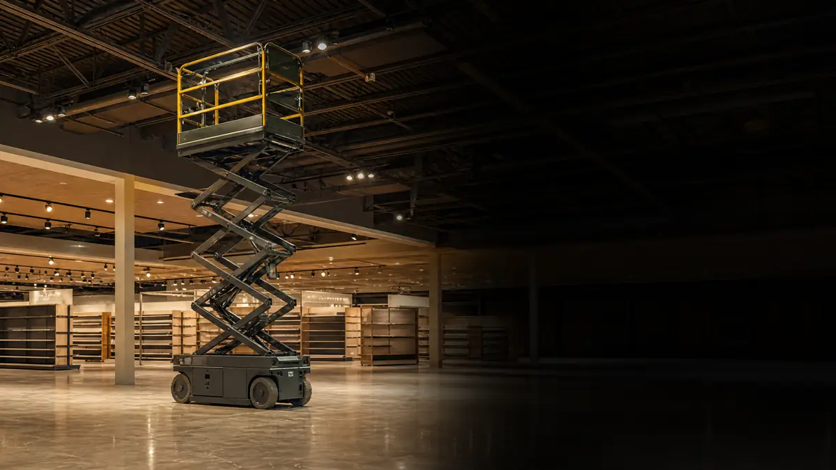 Electric Scissor Lifts jobsite access in Huntsville